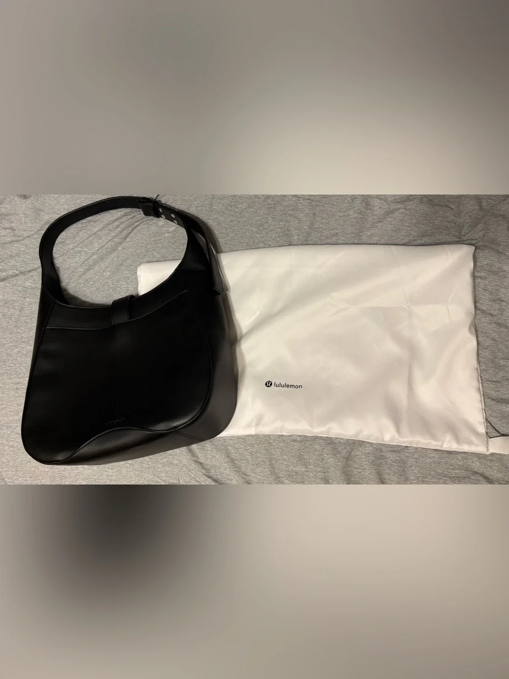 lululemon Black Leather Alternative 8L Shoulder Bag